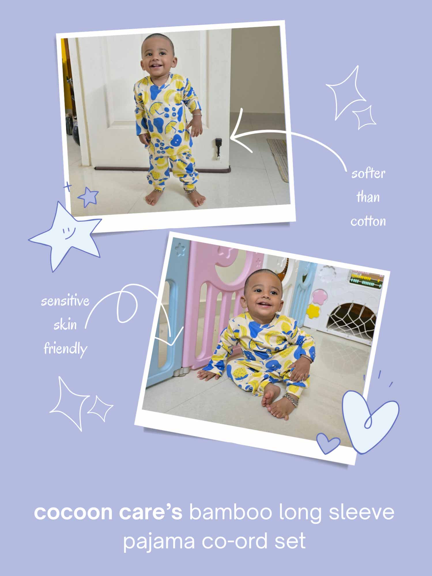 Cocoon Care’s Bamboo Long Sleeve Pajama Co ord Set